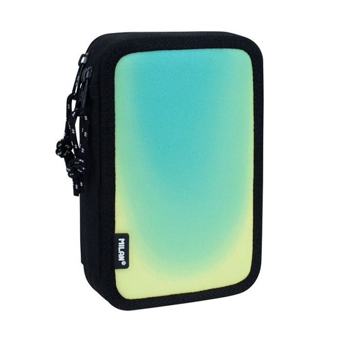 Penālis MILAN Sunset Green/Black ar 2 nodalījumiem, piepildīts
