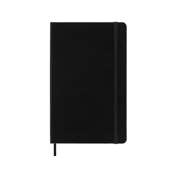 Klade 13x21 MOLESKINE ar gumijas aizdari, baltas lapas, melna (120 lapas)