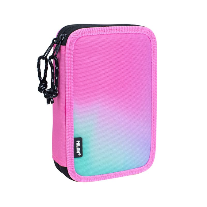 Penālis MILAN Sunset Pink ar 2 nodalījumiem, piepildīts