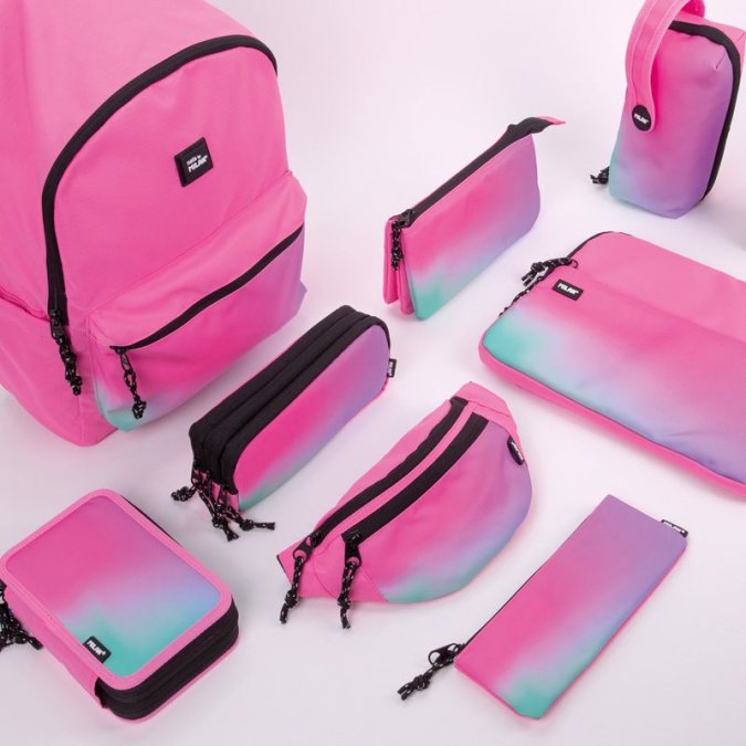 Penālis MILAN Sunset Pink ar 2 nodalījumiem, piepildīts