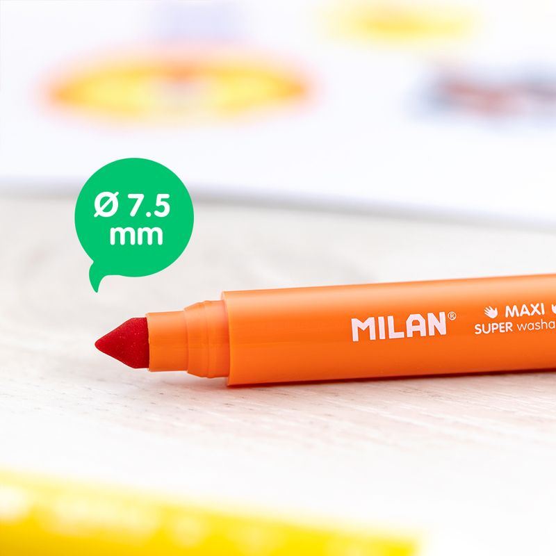 Flomāsteri MILAN Maxi 7.5mm, 12 krāsas