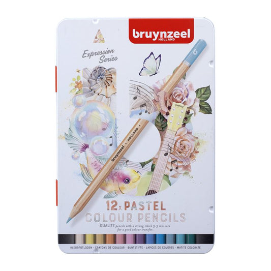 Krāsu zīmuļi BRUYNZEEL Expression PASTEL, 12 krāsas