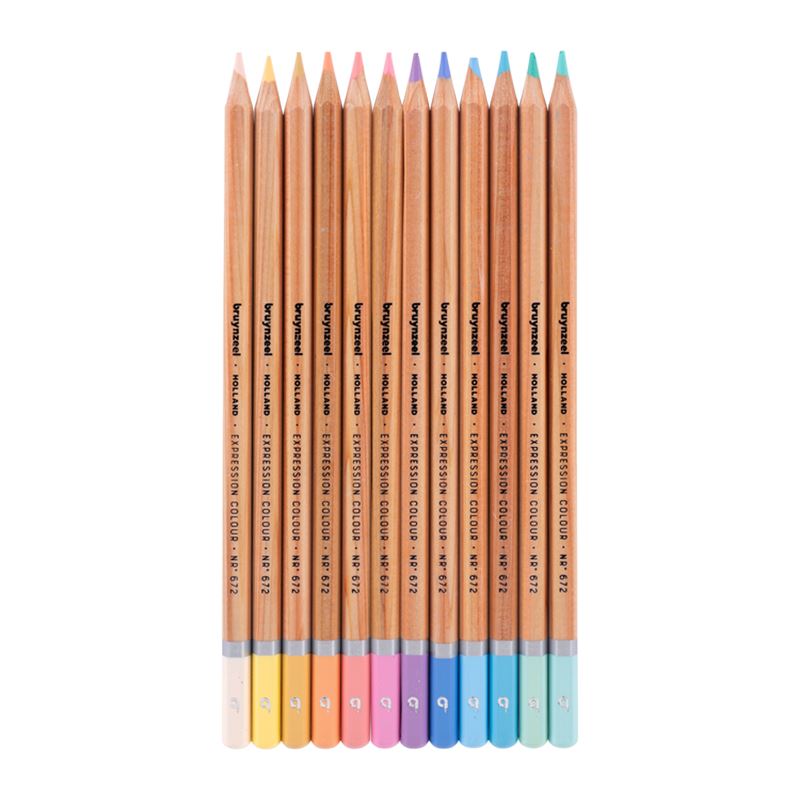 Krāsu zīmuļi BRUYNZEEL Expression PASTEL, 12 krāsas
