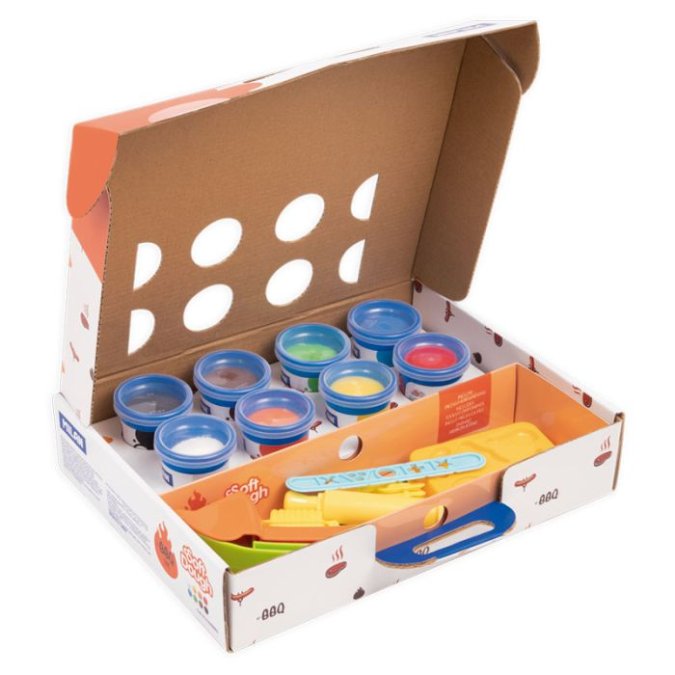 Veidošanas masa MILAN SoftDough BBQ, 8 krāsas