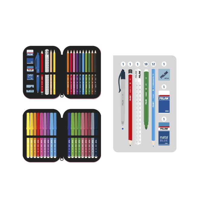 Penālis MILAN Green & Grow ar 2 nodalījumiem, piepildīts