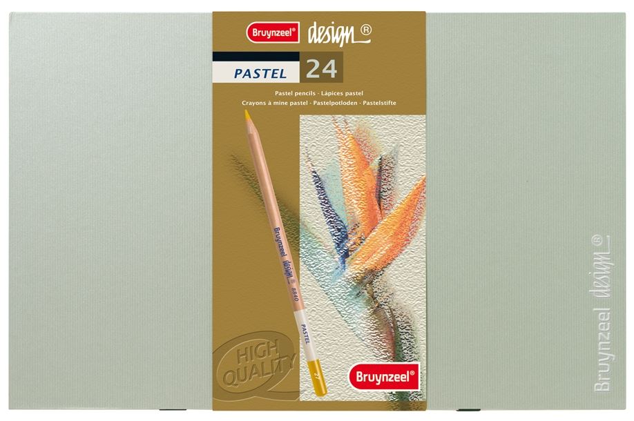 Krāsu zīmuļi BRUYNZEEL DESIGN Pastel, 24 krāsas
