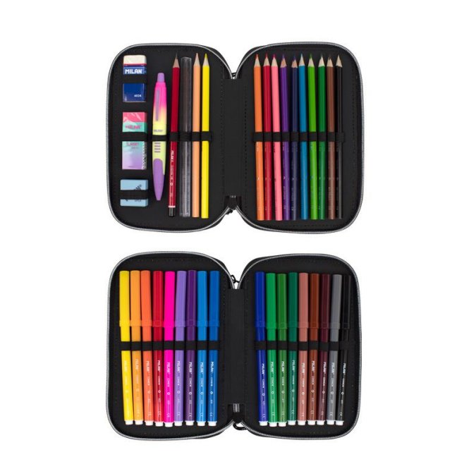 Penālis MILAN Sunset Black ar 2 nodalījumiem, nodalījumiem