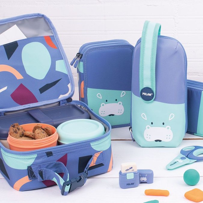 Penālis MILAN Fun Animals ar 2 nodalījumiem, piepildīts