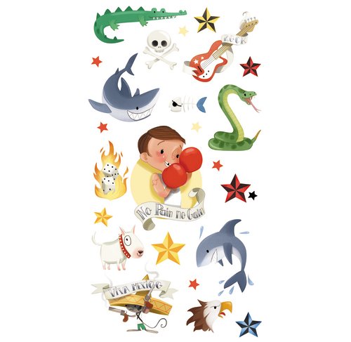 Uzlīmes (pārnesamās) MANDARINE Sliktie puikas