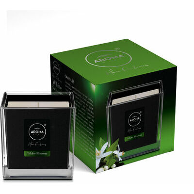 Aromātiskā svece BLACK SERIES baltais zieds, 155gr