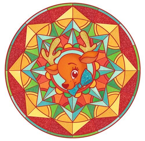 Radošais komplekts izkrāsošanai Mandala Ziemassvētki